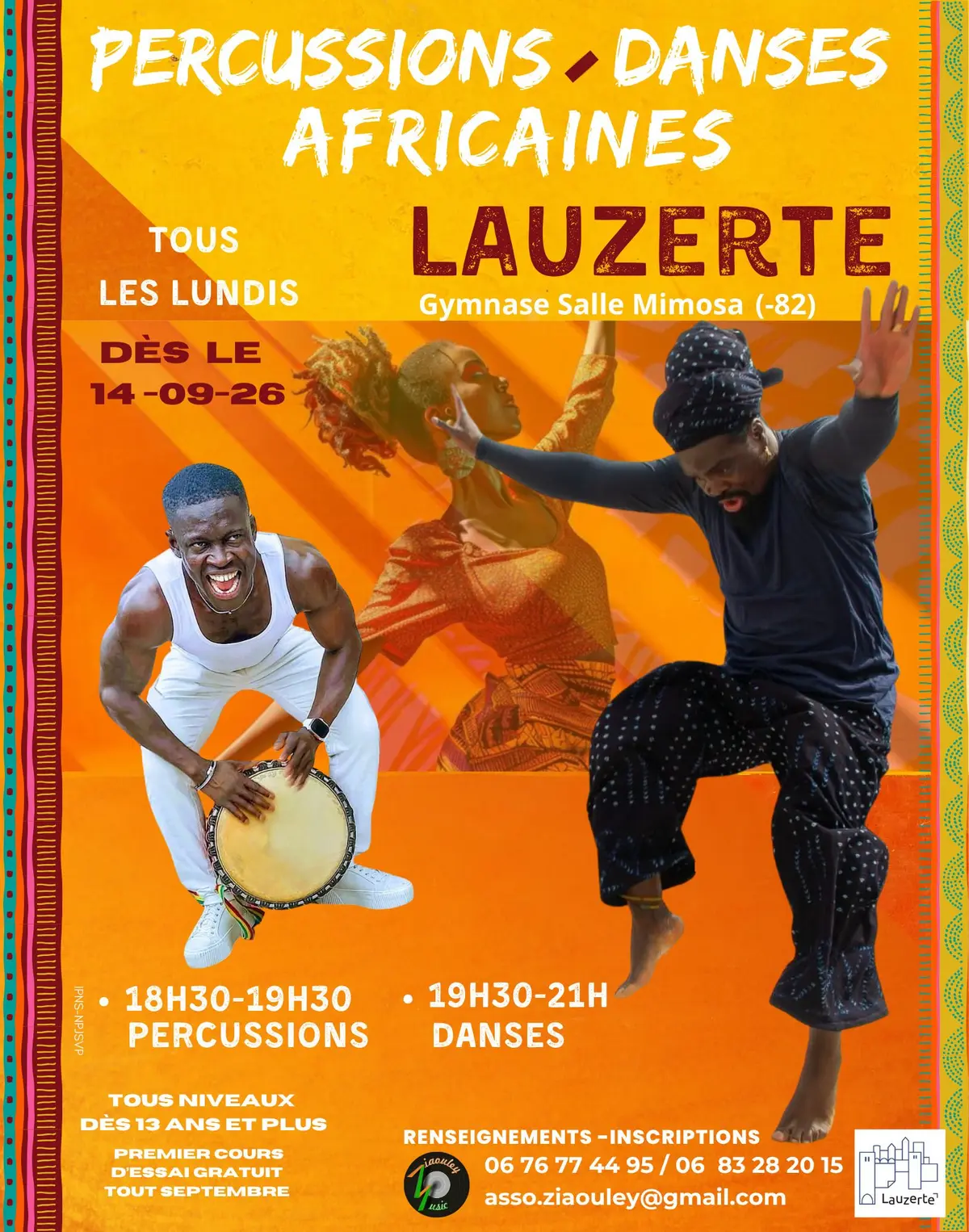 Cours de percussions et danses Africaines