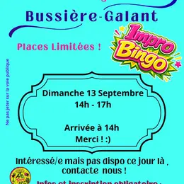 Arts Terre 87 Jeux Impro Théâtre ImproBingo Bussière-Galant