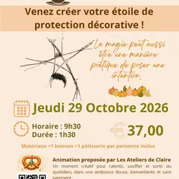 Venez créer votre étoile de protection décorative !