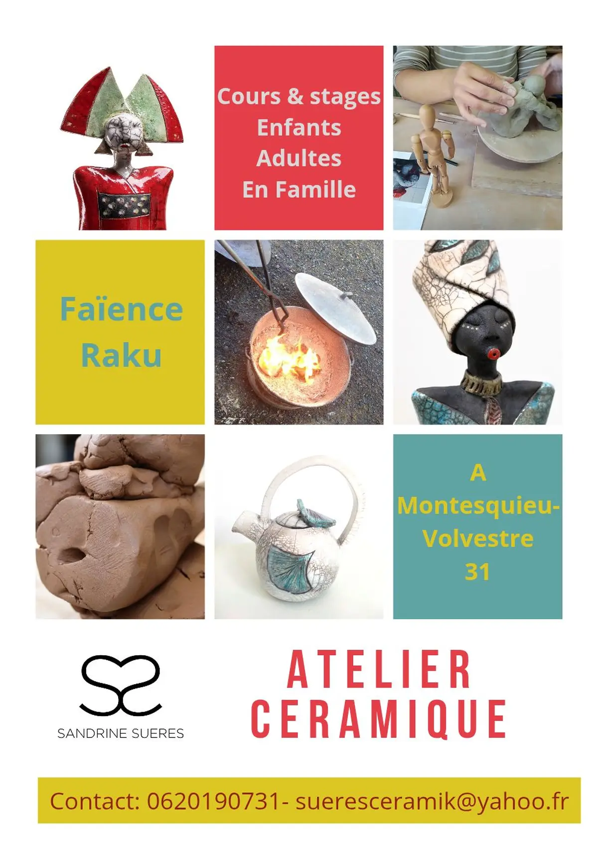 Cours et stages de céramique poterie modelage 