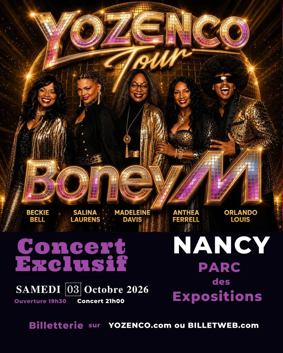 Boney M en concert au Parc des Expositions de Nancy