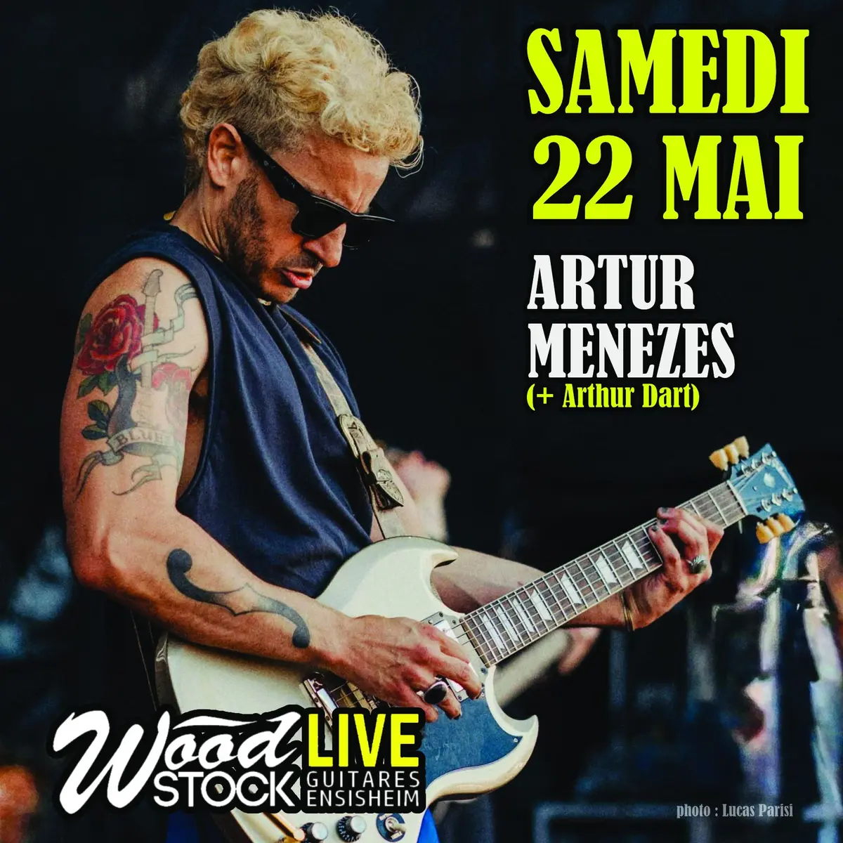 Artur Menezes + Arthur Dart chez Wood Stock Guitares Ensisheim