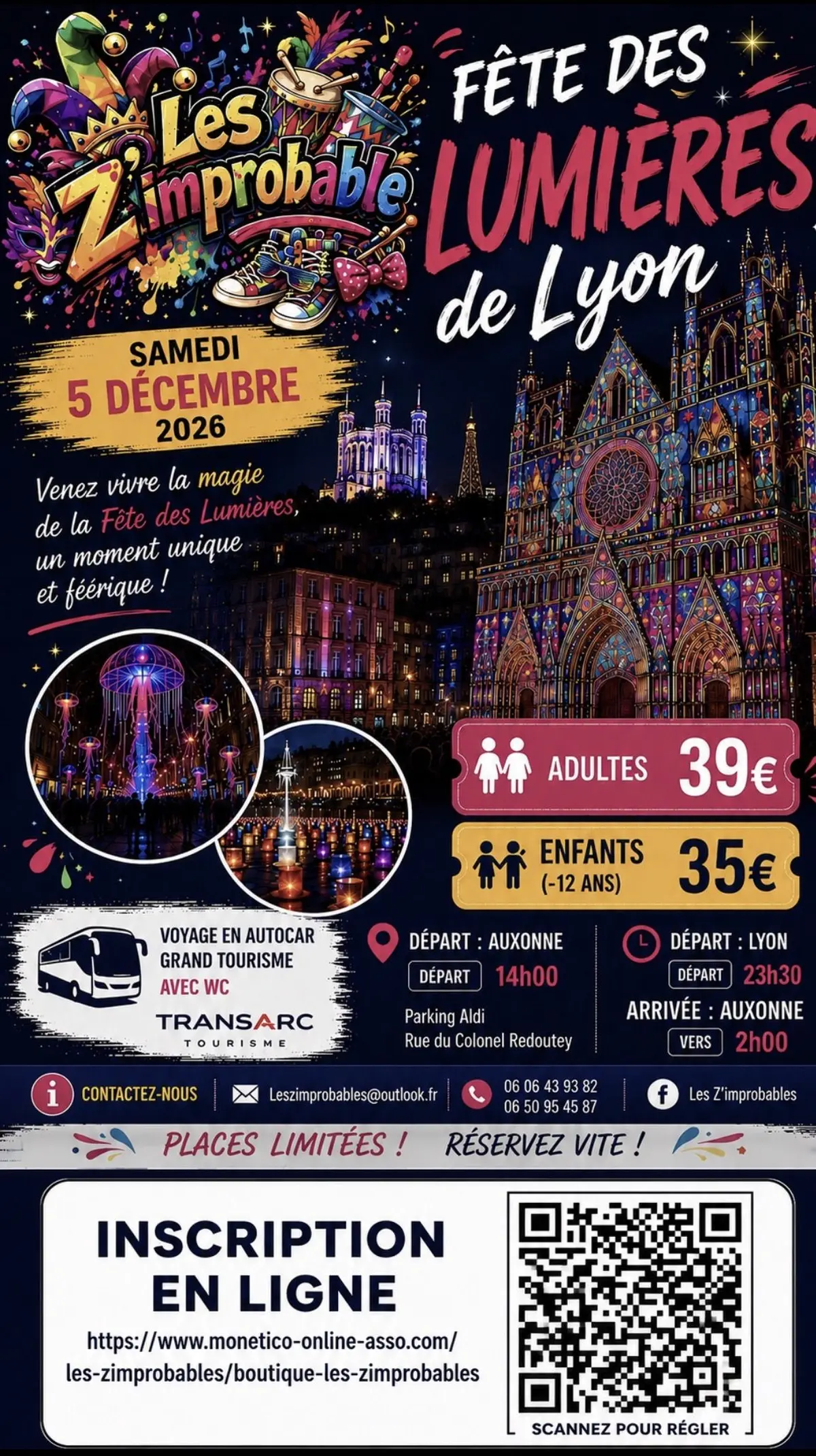 Bus fête des lumières Lyon