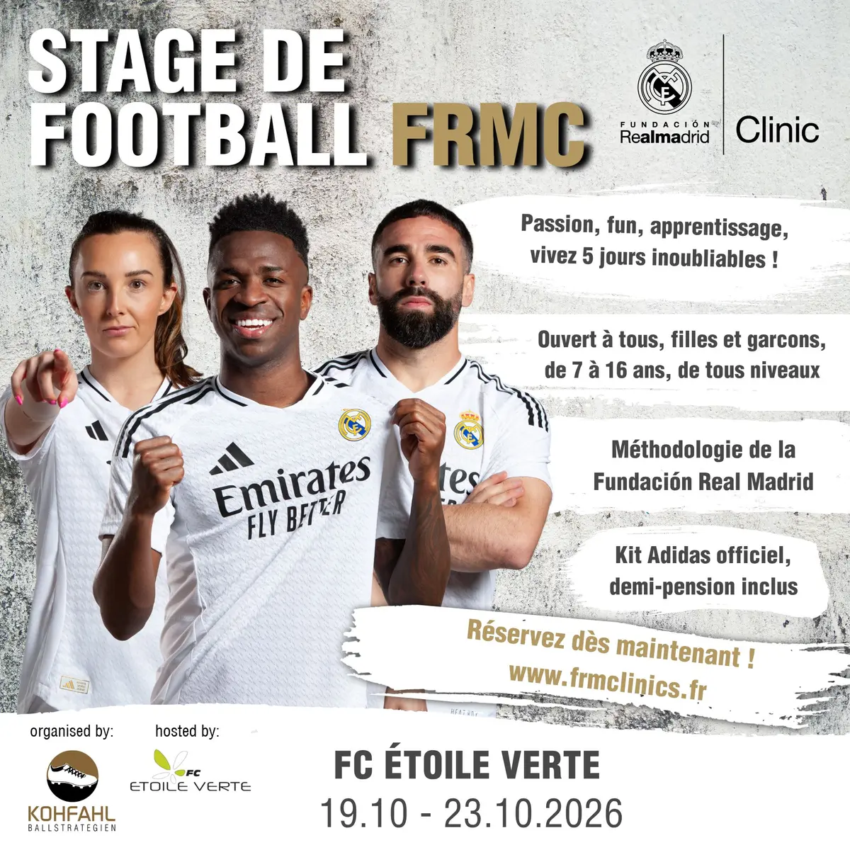 Stage de football FC Etoile Verte  x Fundacion Real Madrid Clinics 