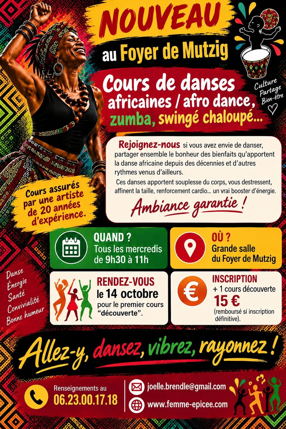 Cours de danse Africaine à Mutzig