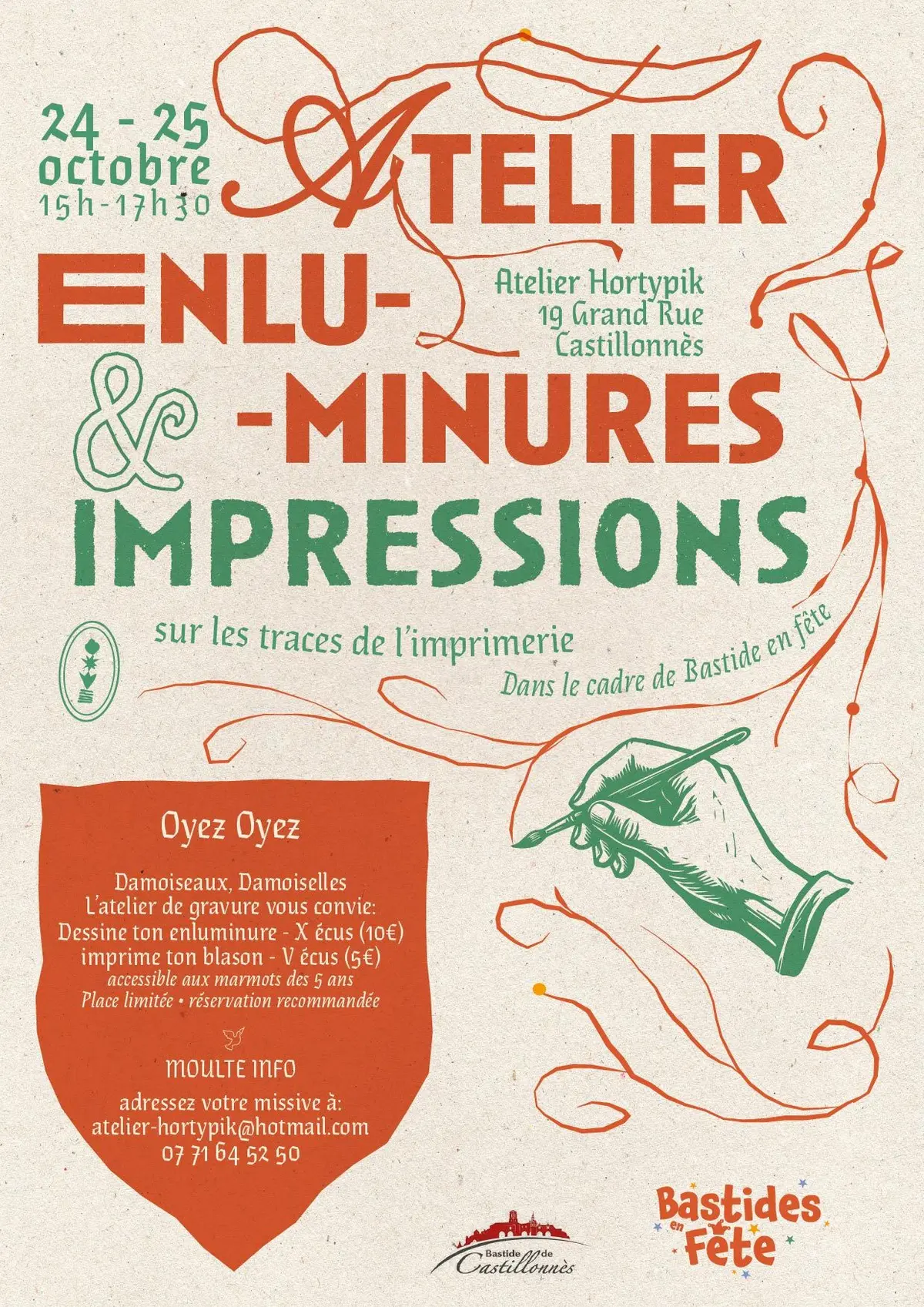 Atelier Enluminure et Impression médiéval 