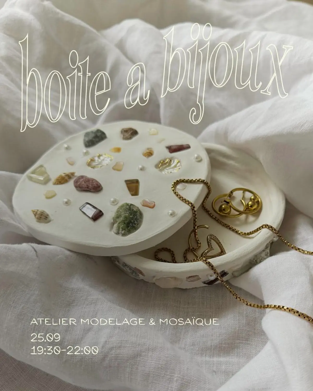 Atelier modelage & mosaÏque - boÎte À bijoux par josiane creative club
