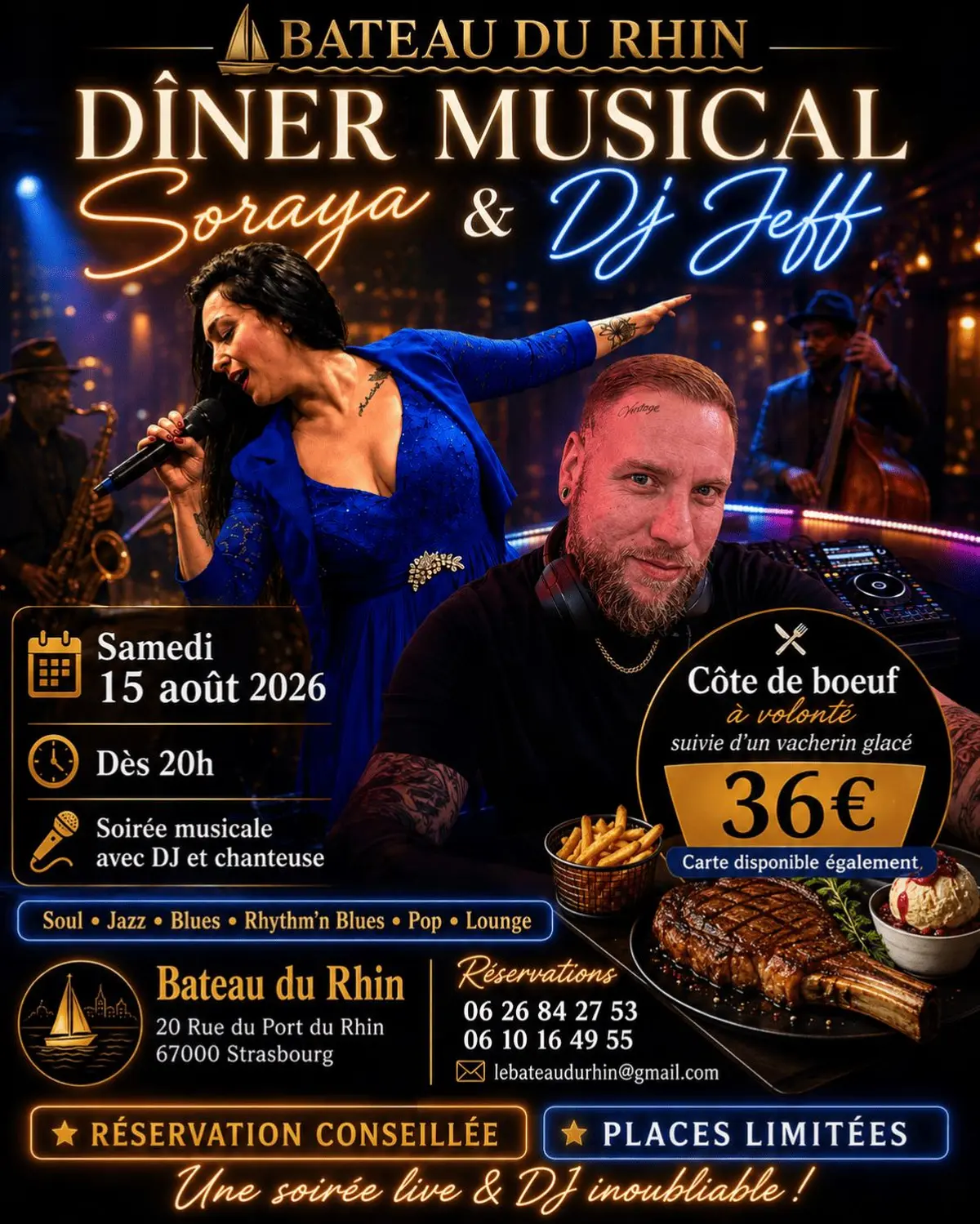 Soirée musicale avec Dj Jeff et chanteuse Soyara