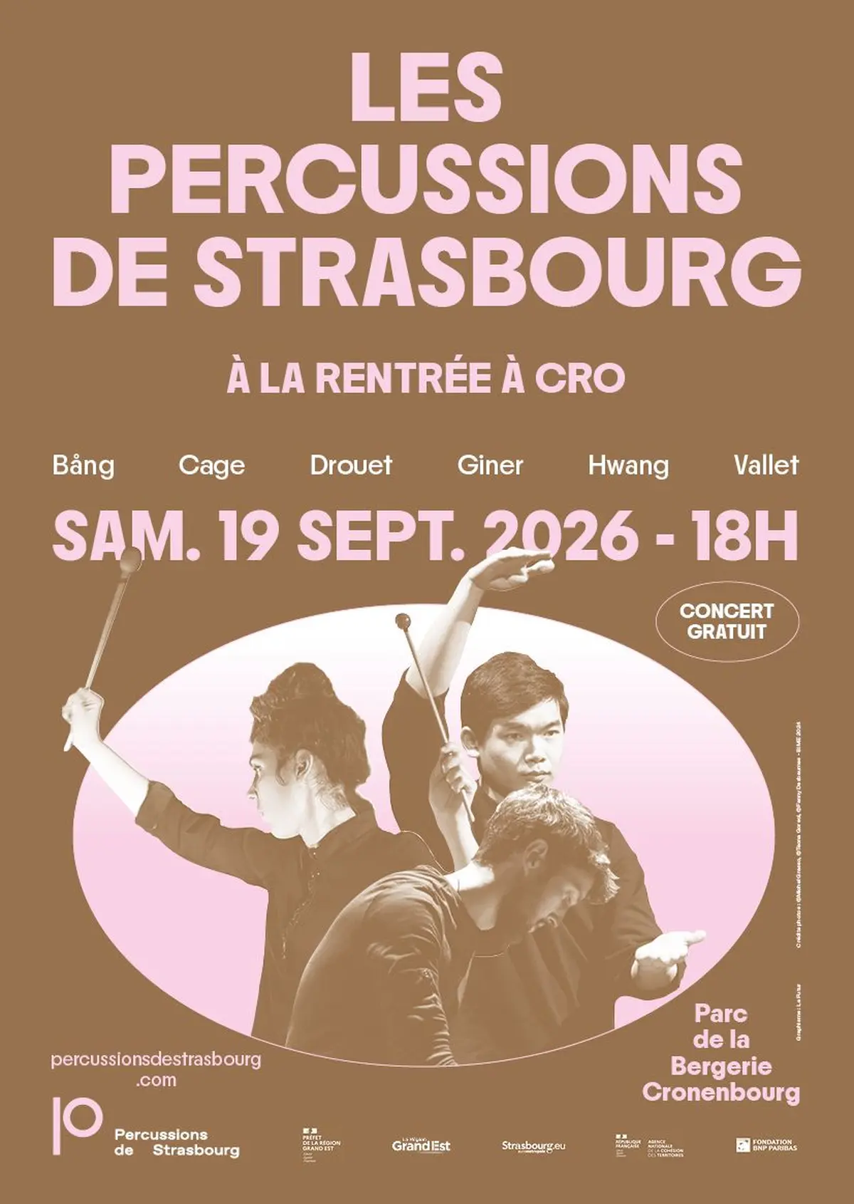 Les Percussions de Strasbourg en concert TriObjets à la Rentrée à Cro