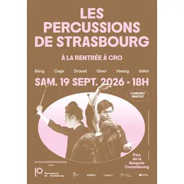 Les Percussions de Strasbourg en concert TriObjets à la Rentrée à Cro