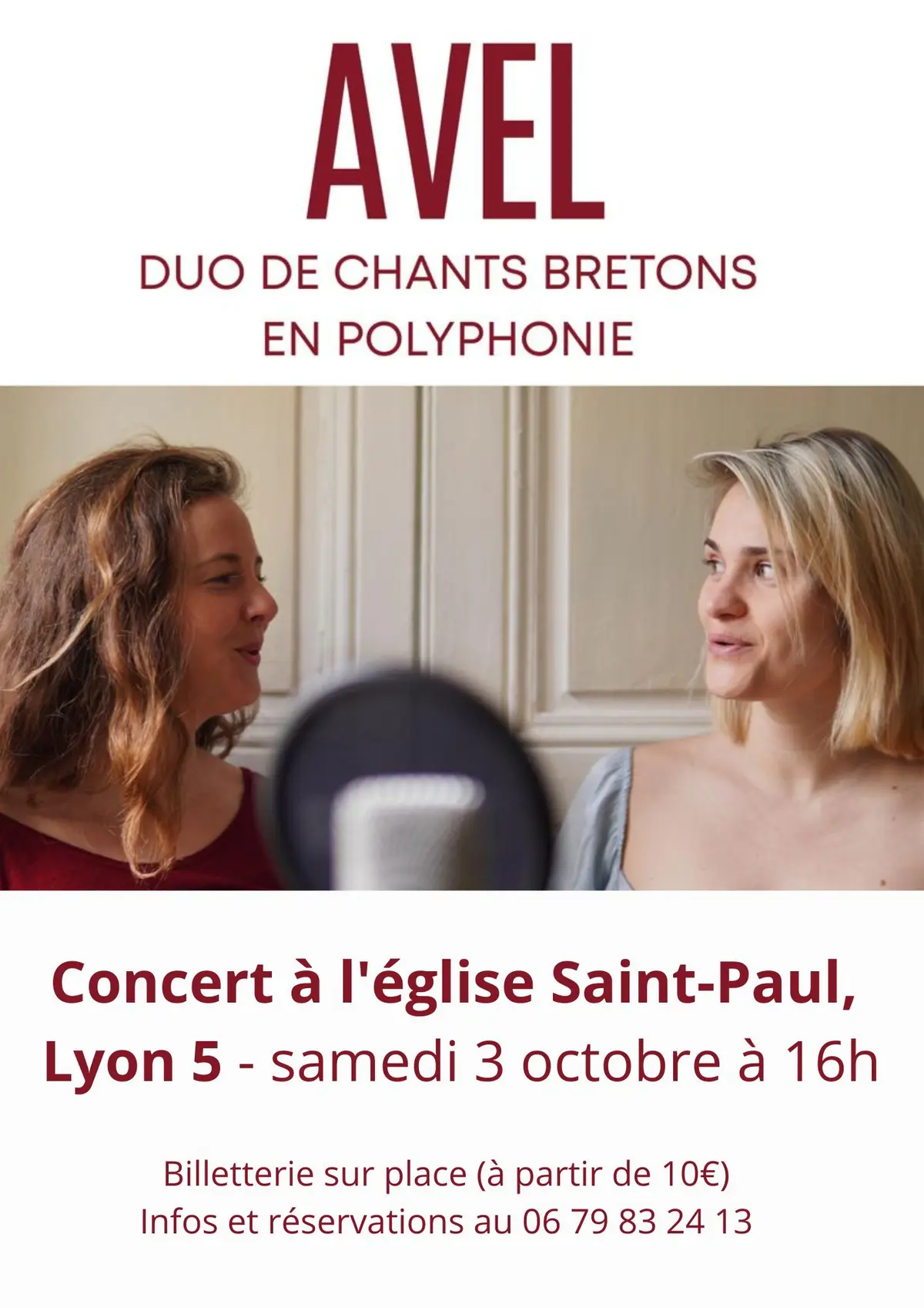 Concert de chants polyphoniques bretons - duo Avel