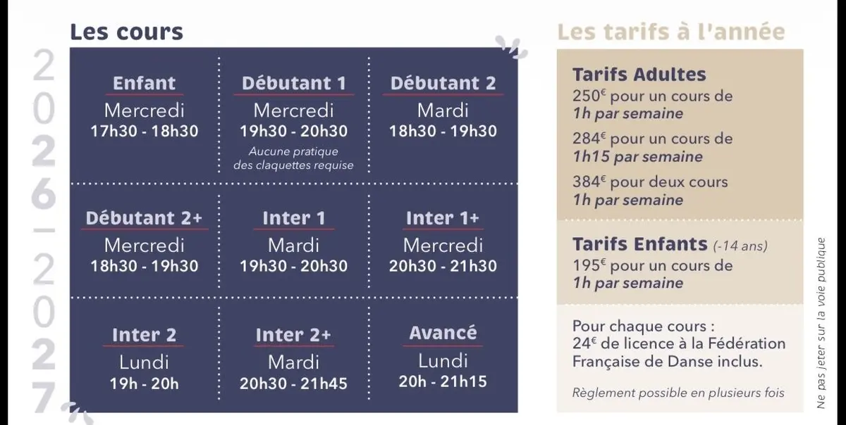 Cours de TAP DANCE (claquettes)