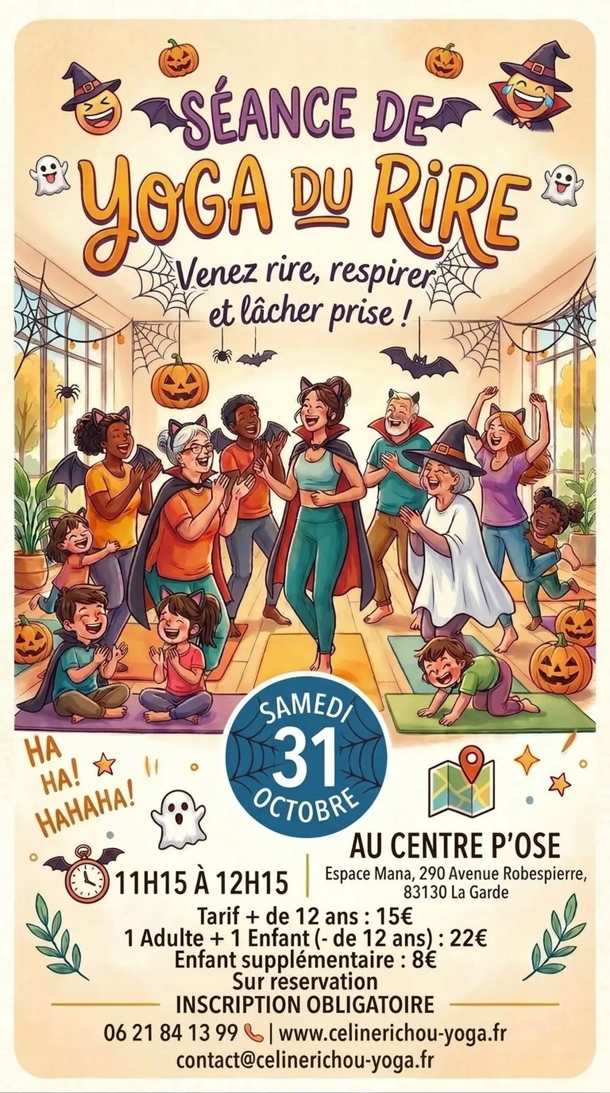 Séance de yoga du rire spéciale Halloween