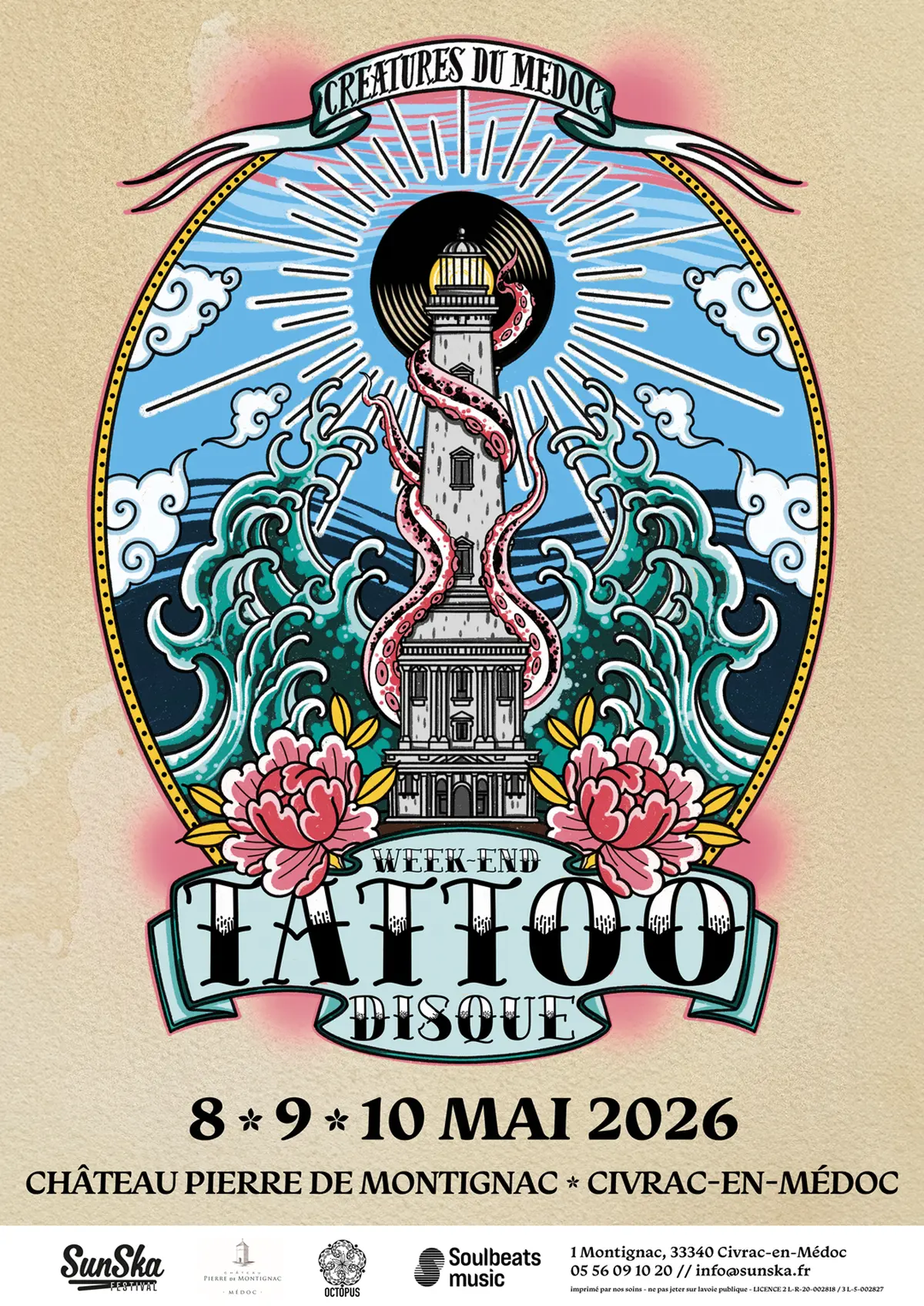 2ème édition Créatures du Médoc :  week-end tatoo et vinyles