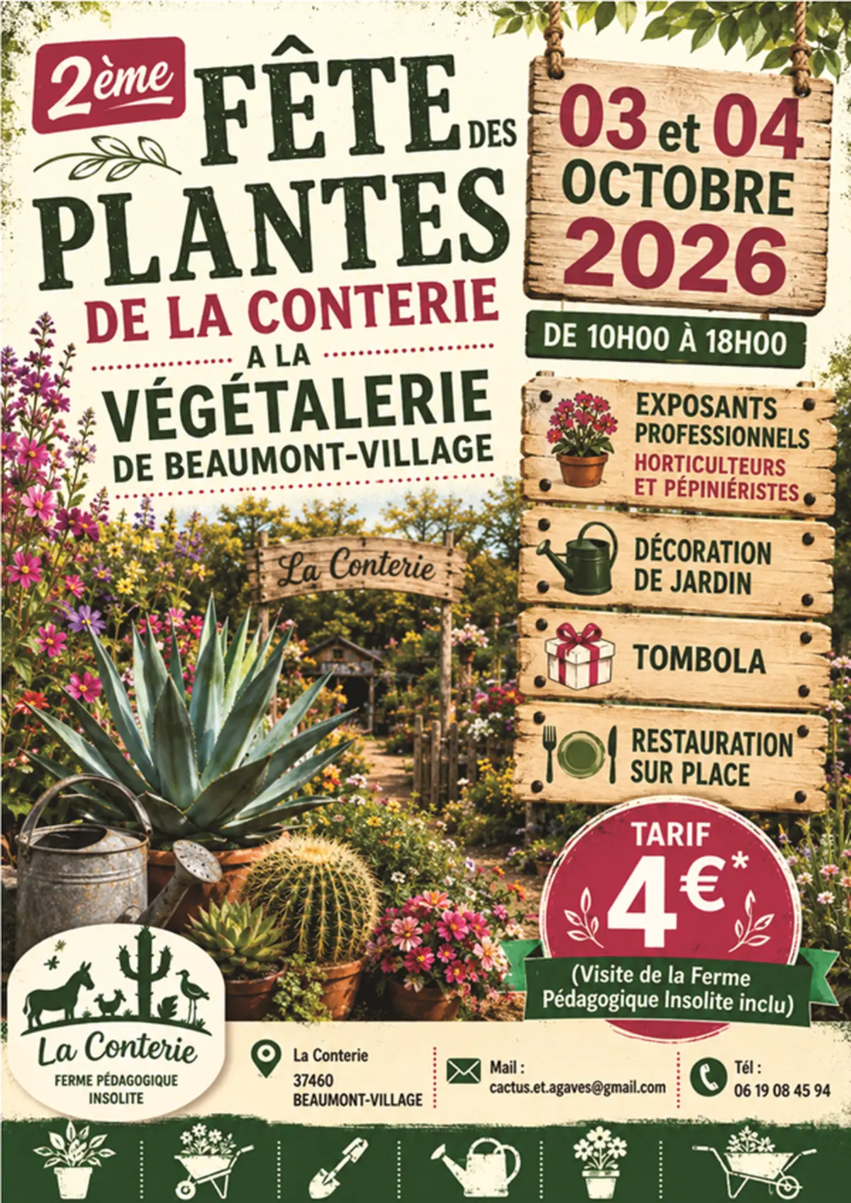 2ème FETE DES PLANTES DE LA CONTERIE A LA VEGETALERIE DE BEAUMONT-VILLAGE