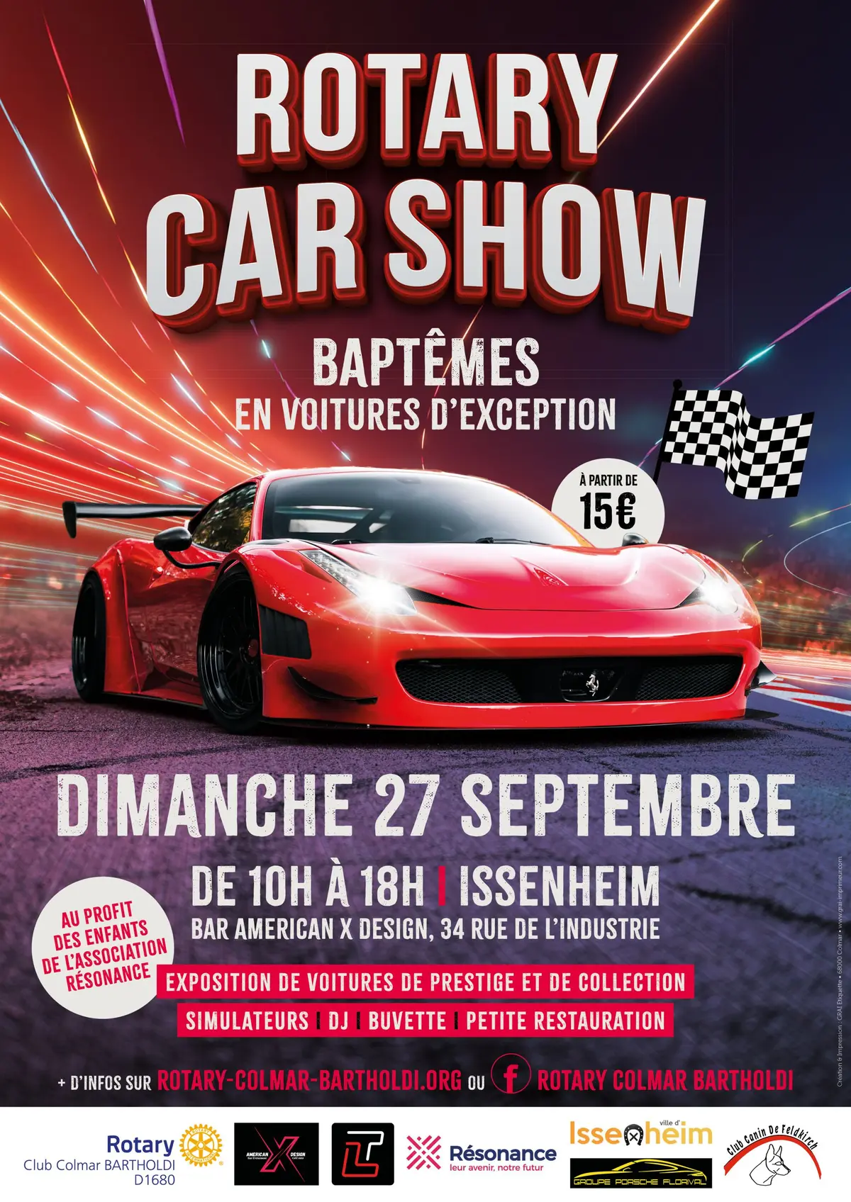 Rotary car show : baptêmes en voitures d'exception