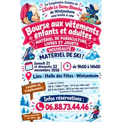 Bourse aux vêtements d'enfants, matériel de puériculture et jouets Nouveauté SKI