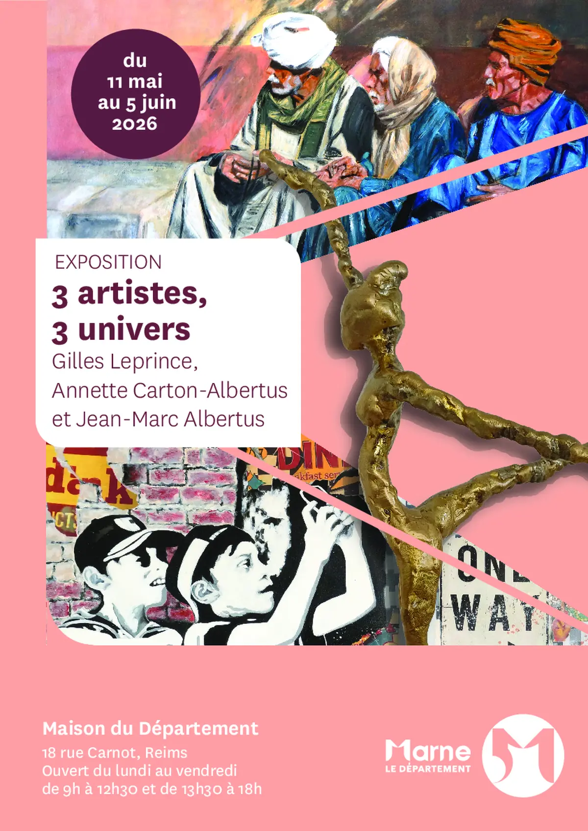 3 artistes, 3 univers