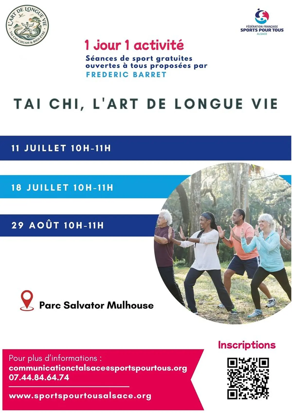 Tai Chi : initiations gratuites Eté 2026! 