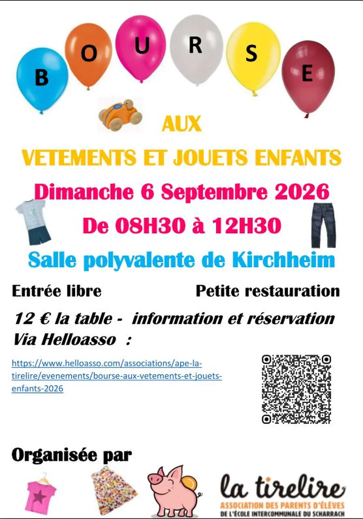 Bourse aux jouets et vêtements enfants 2026