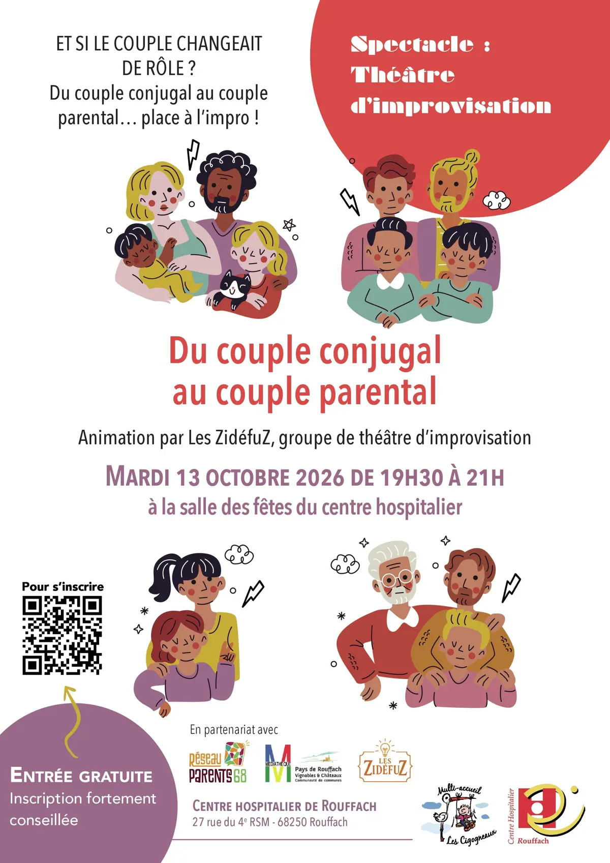 Théâtre d'improvisation : du couple conjugal au couple parental