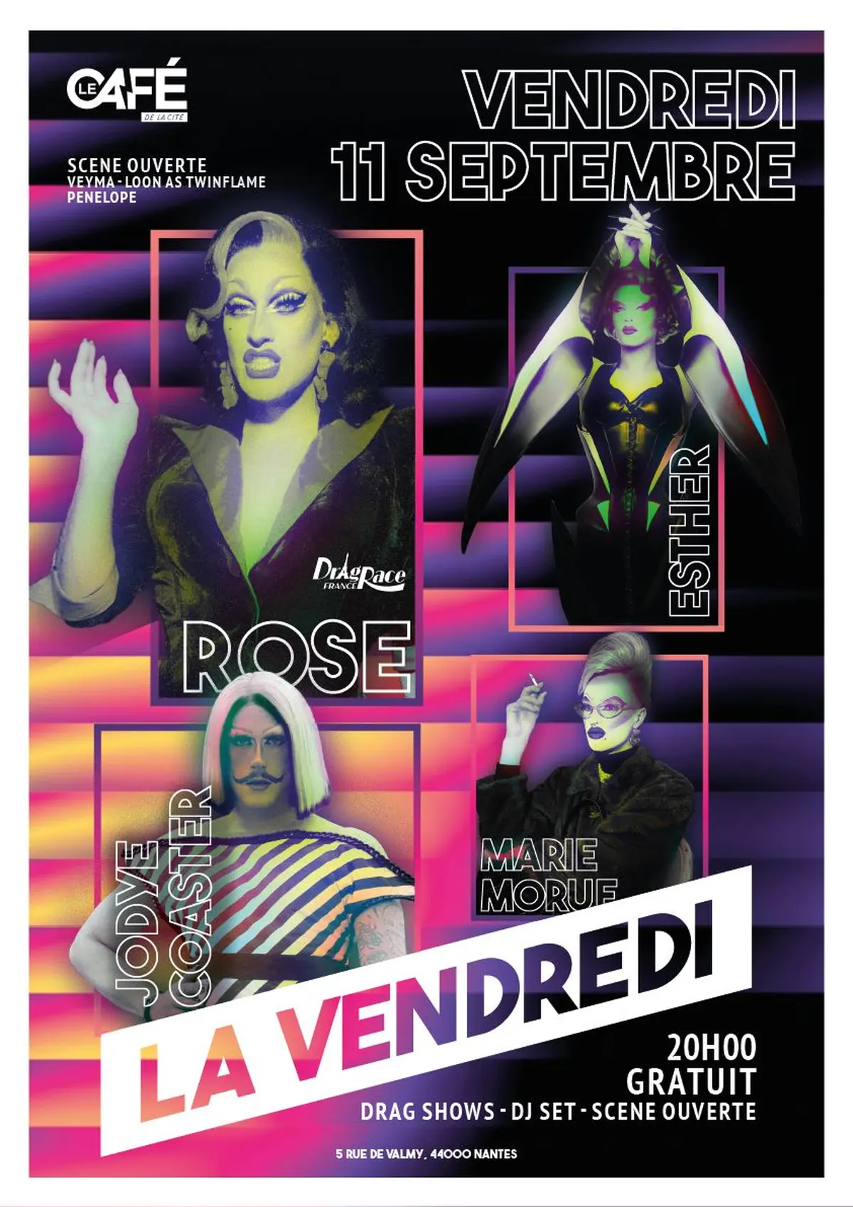La Vendredi - Soirée drag shows avec Rose