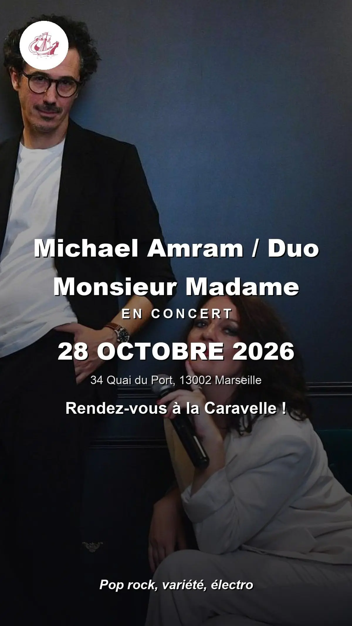 Michael Amram / Duo Monsieur Madame en concert à La Caravelle