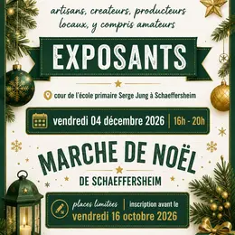Recherche d'exposants - Marché de Noël 2026