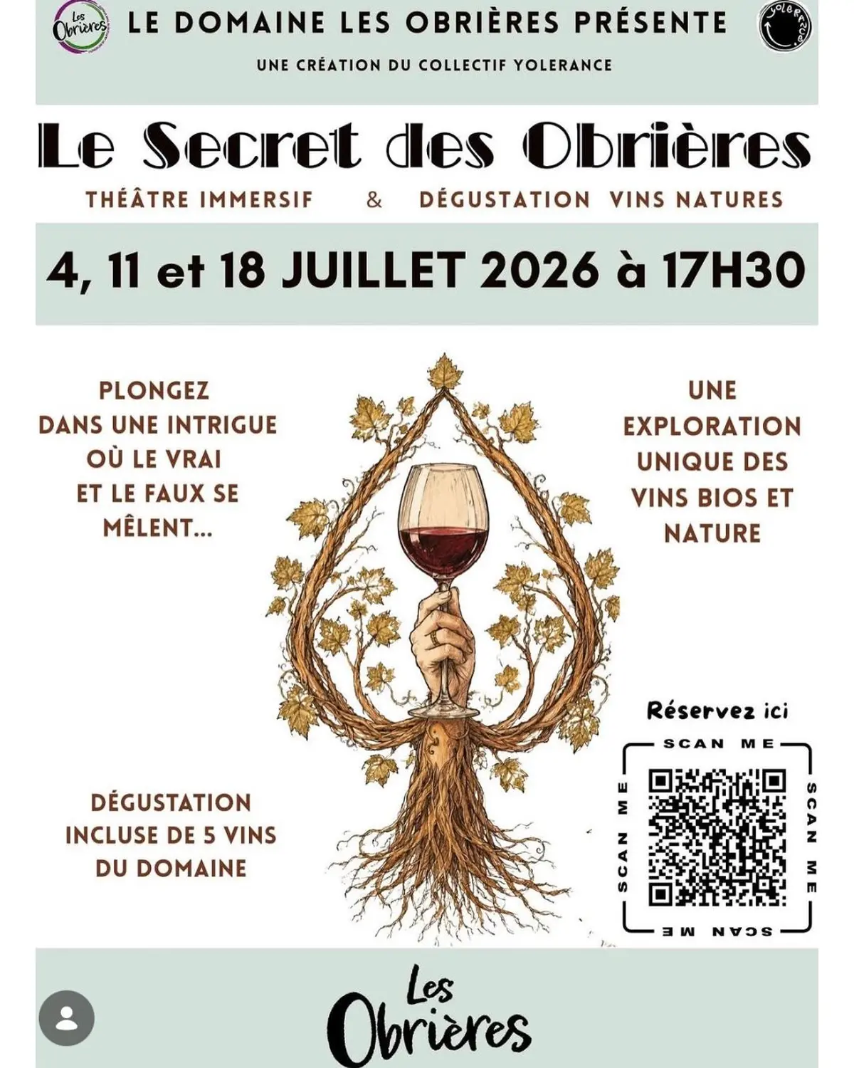 Le Secret des Obrières - Théâtre Immersif et dégustation de vins 