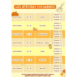 Ateliers cuisine Adultes