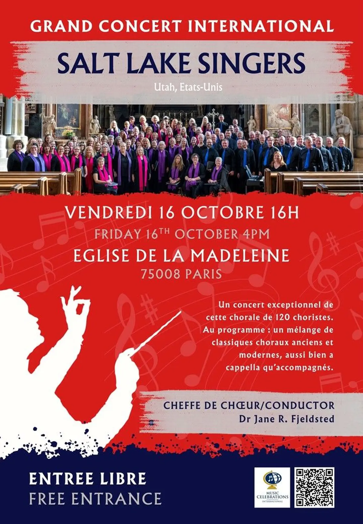 Grand Concert Gratuit à la Madeleine : 120 choristes américains