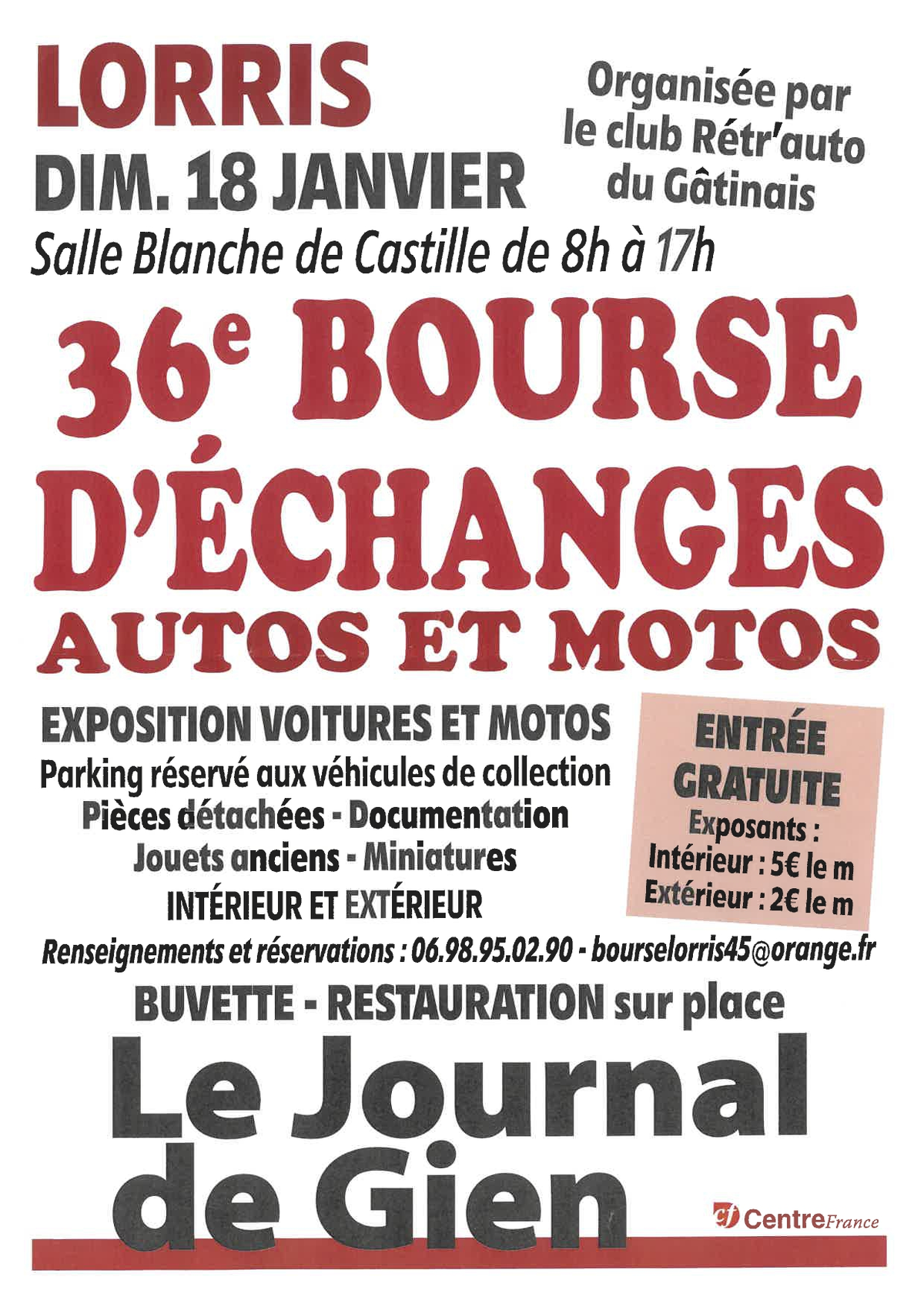 36 ème Bourse d'échanges autos et motos