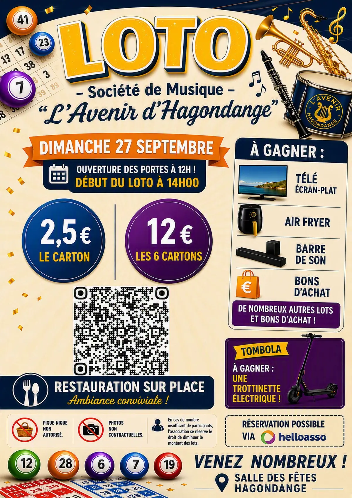 LOTO de la Société de Musique l'Avenir d'Hagondange
