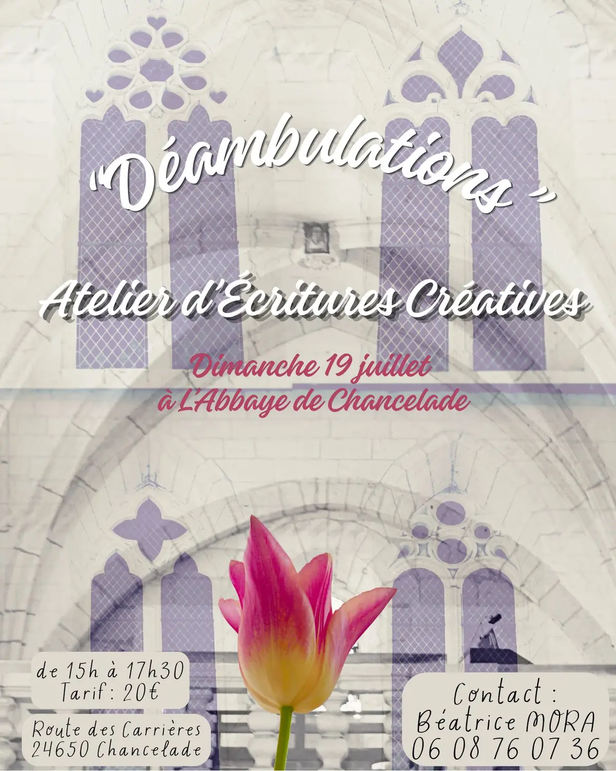 Déambulations Atelier d'Ecritures Créatives, à Chancelade, Dordogne