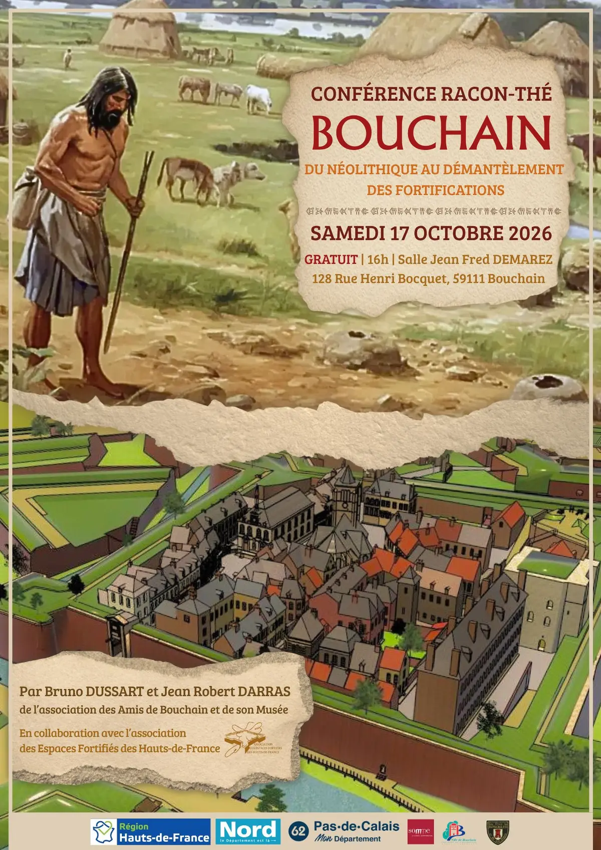 Bouchain Conférence Racon-Thé:du Néolithique au démantèlement des fortifications