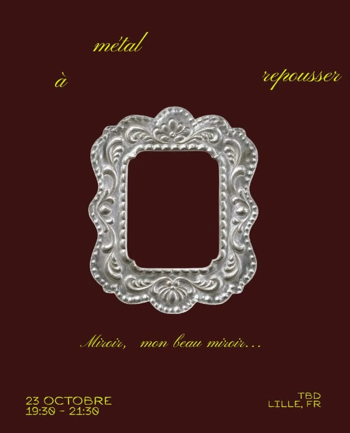Atelier création miroir en métal À repousser au quartier général
