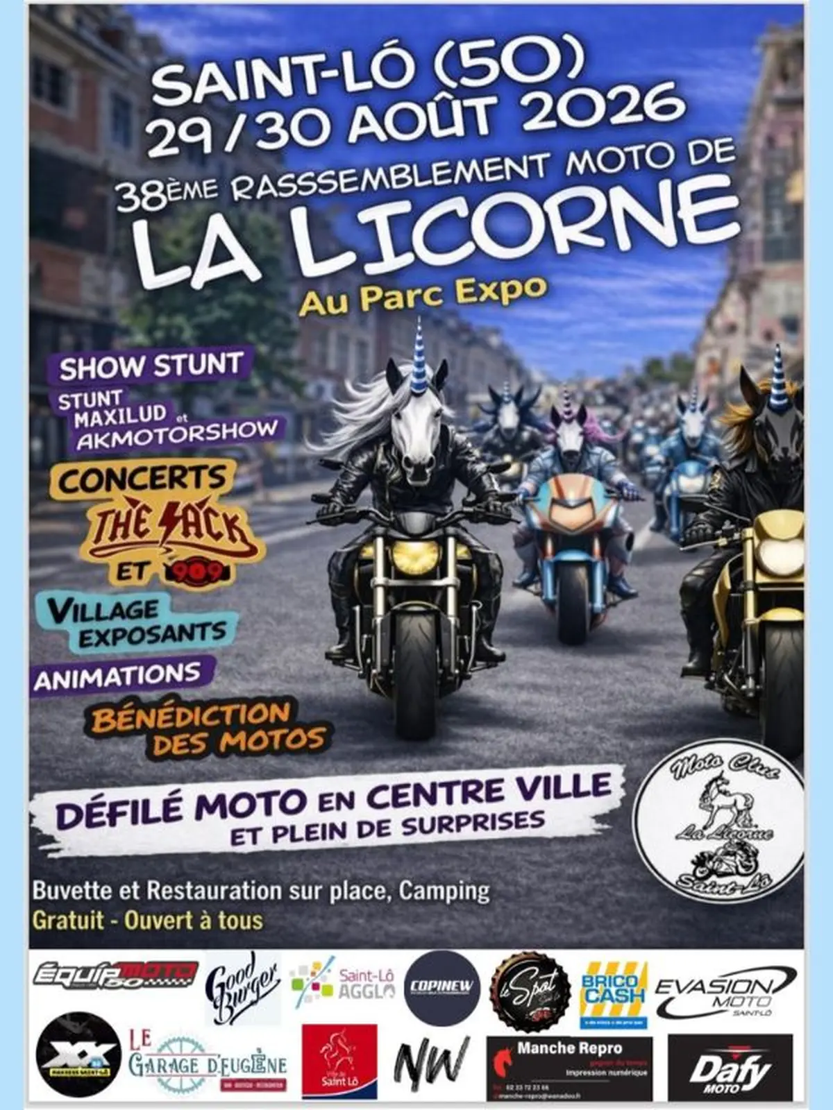 38e rassemblement moto de la Licorne