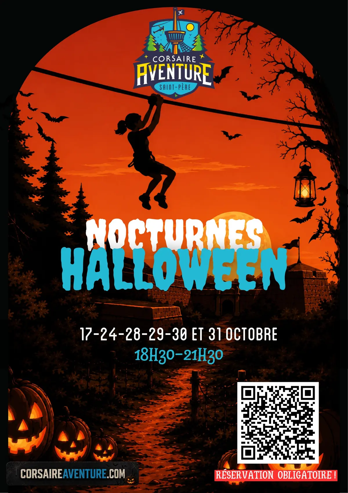 Nocturnes Halloween - Parc Accrobranche Corsaire Aventure