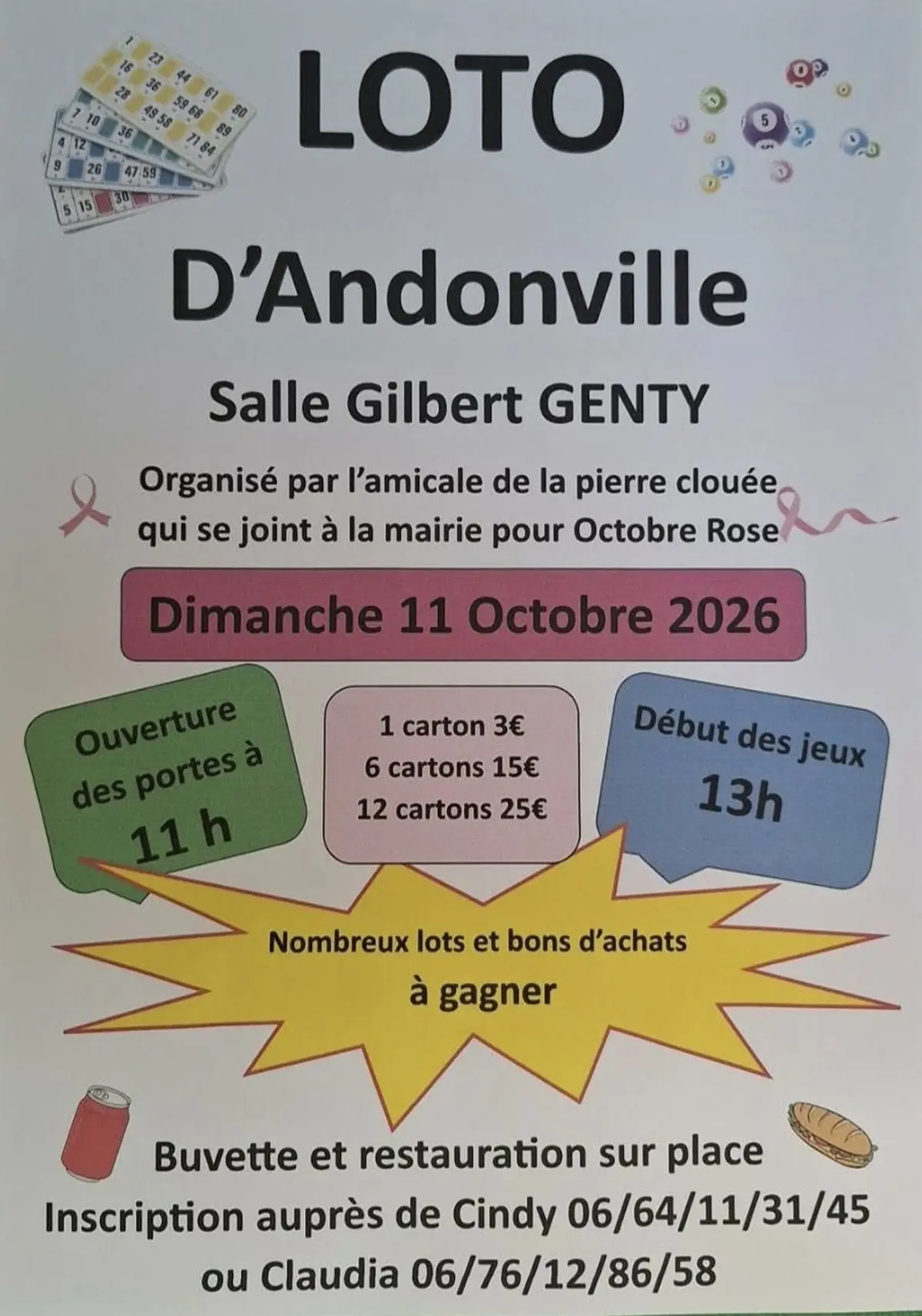 LOTO de l'Amicale de la pierre clouée d'Andonville 
