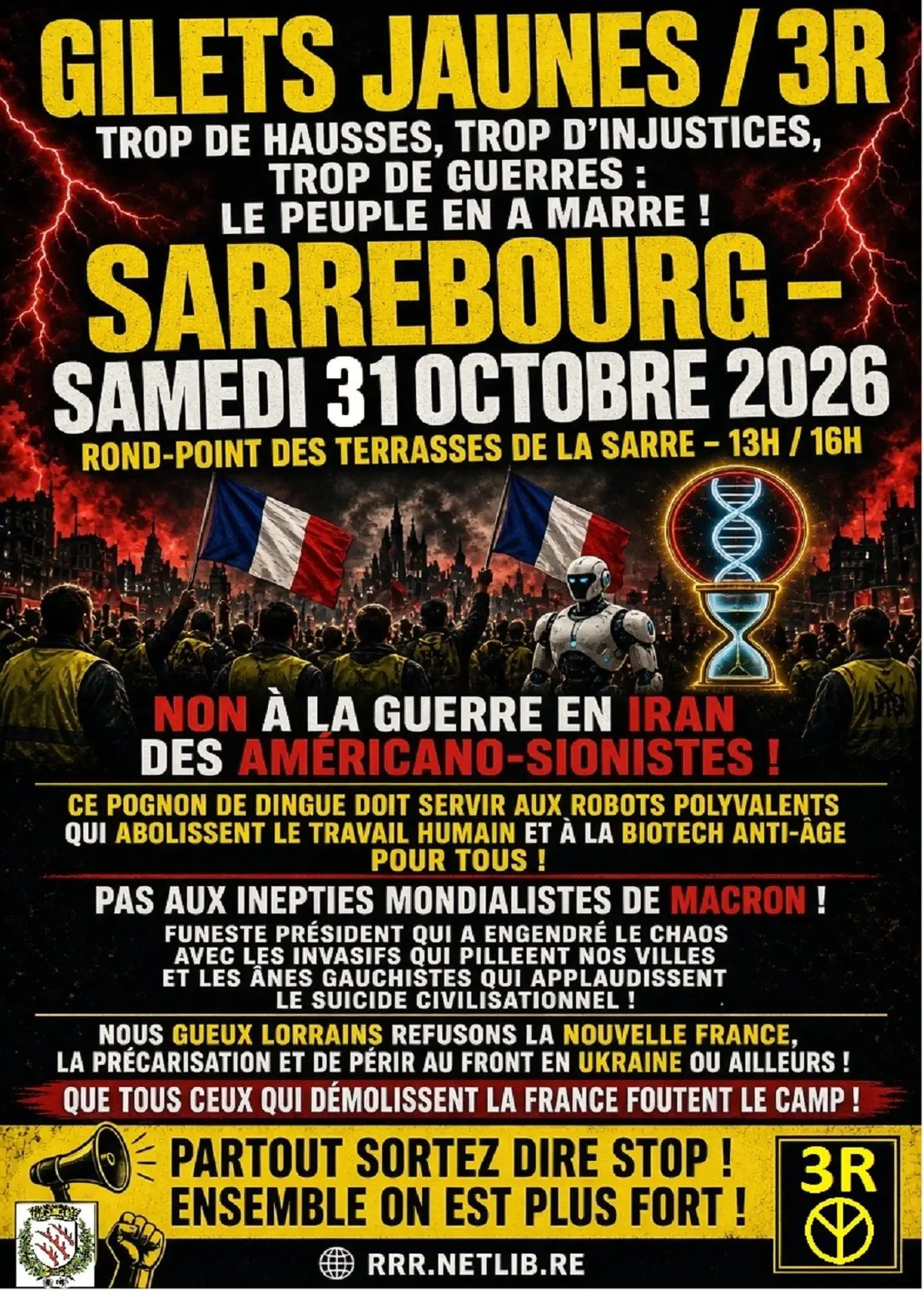 Rassemblement gilets jaunes / 3R à Sarrebourg