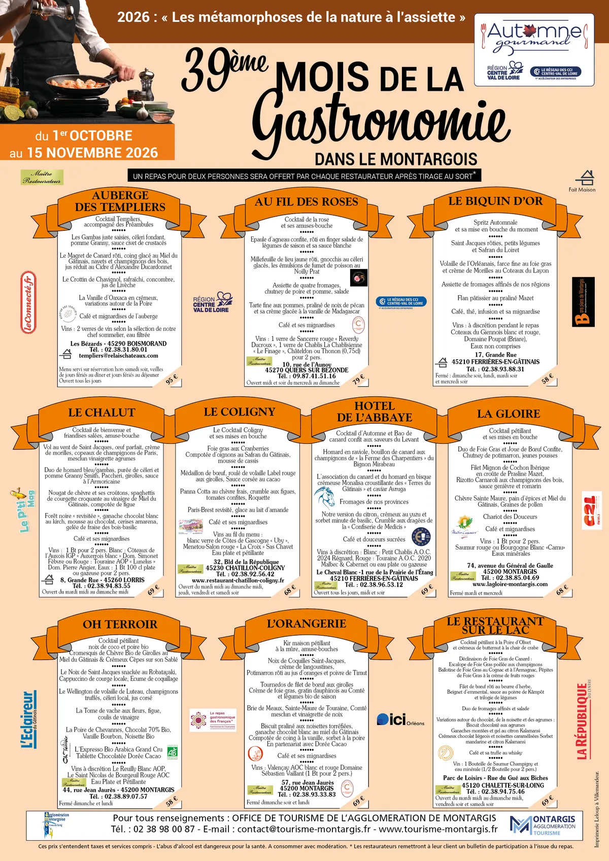 39ème Mois de la Gastronomie dans le Montargois