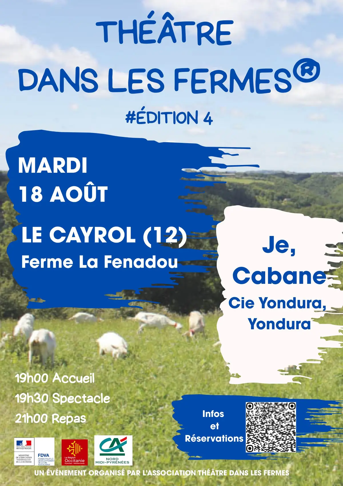 Théâtre dans les fermes à la ferme la Fenadou au Cayrol (12) le 18 août à 19h