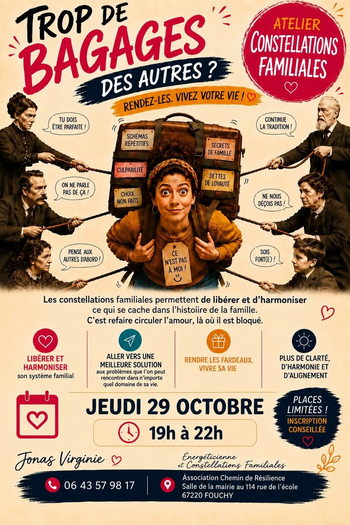 Atelier constellations familiales  29 octobre 2026 à FOUCHY proche Selestat
