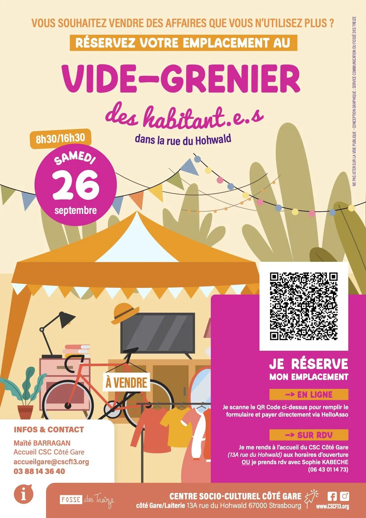 Vide-grenier des habitant.e.s (dans la rue du Hohwald)