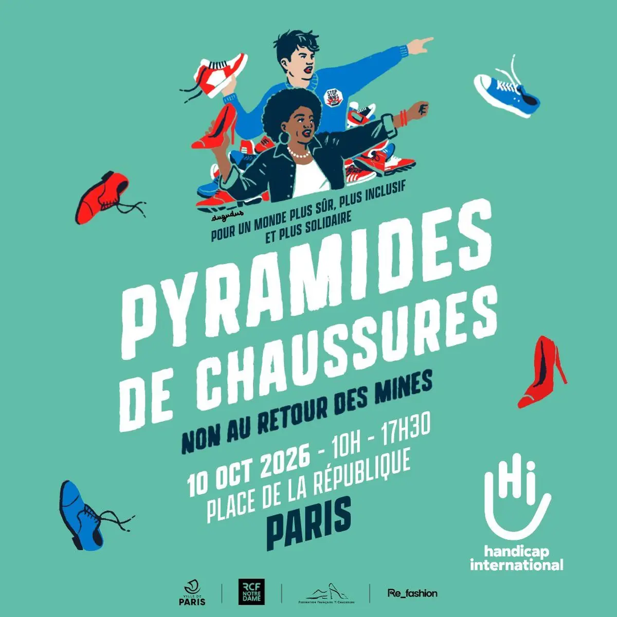 Les pyramides de chaussures 2026 PARIS - Handicap International