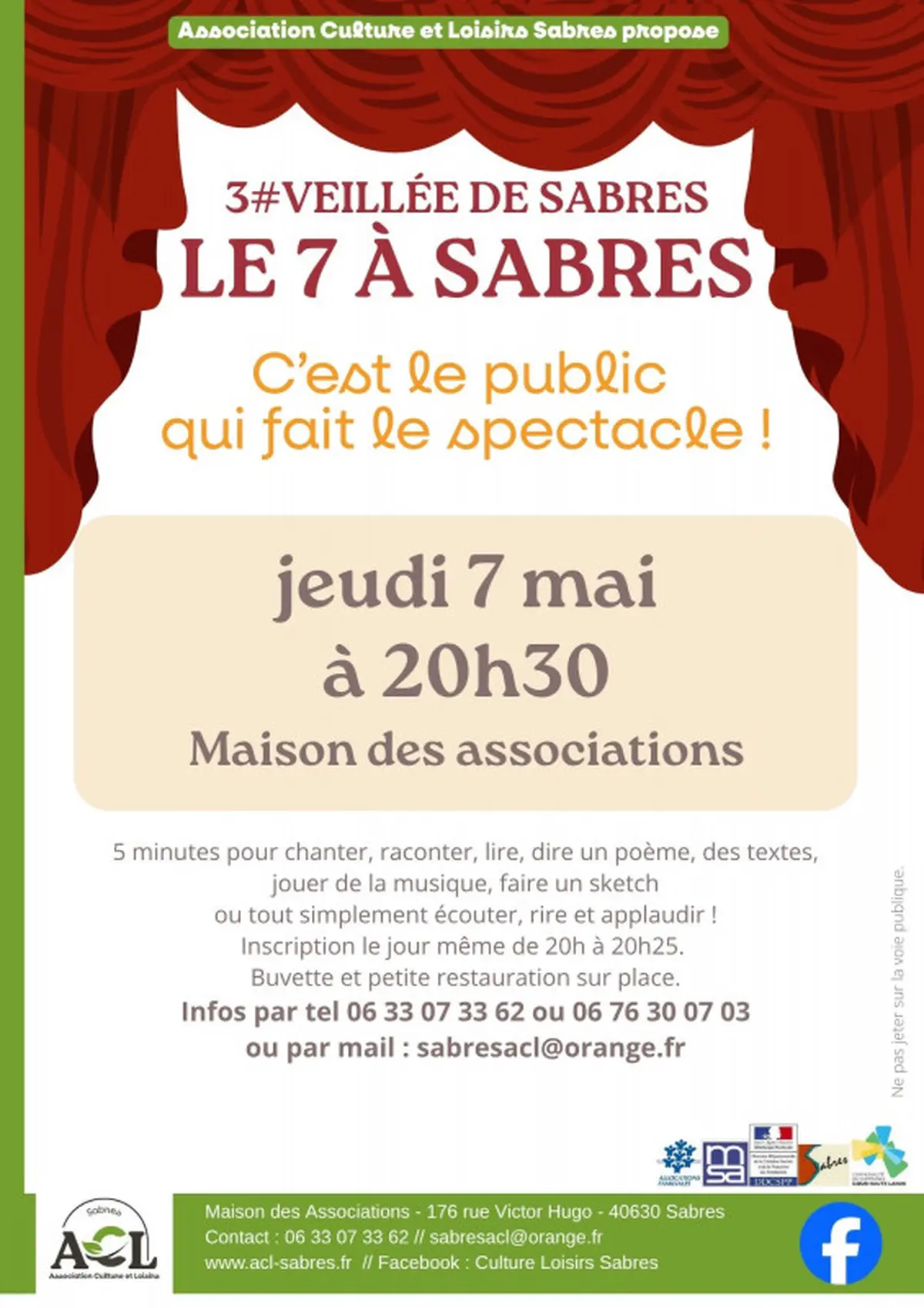 3è veillée : Le 7 à Sabres