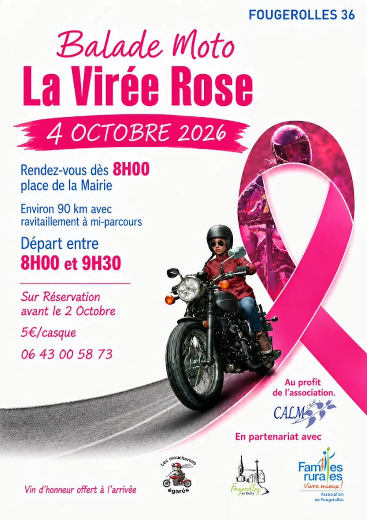 3eme balade moto La virée rose