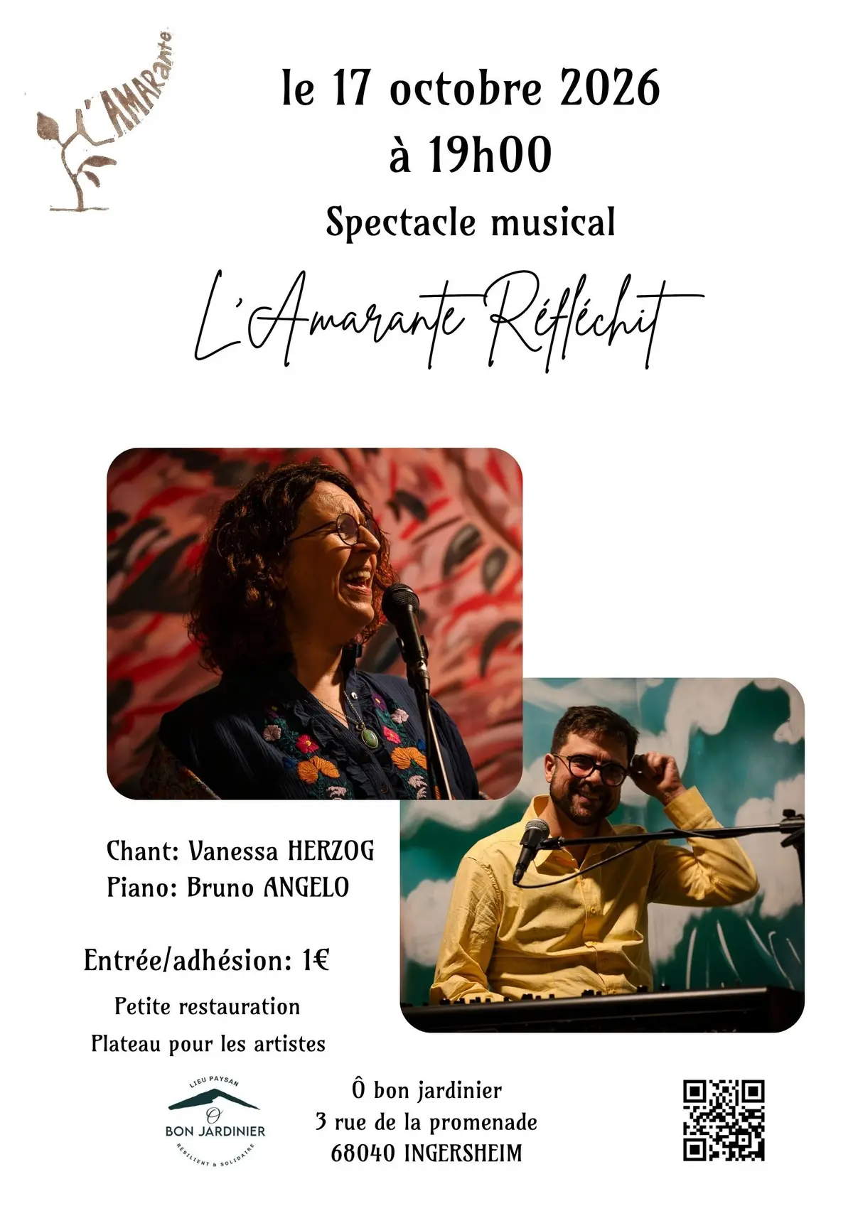 Spectacle musical l'Amarante réfléchit