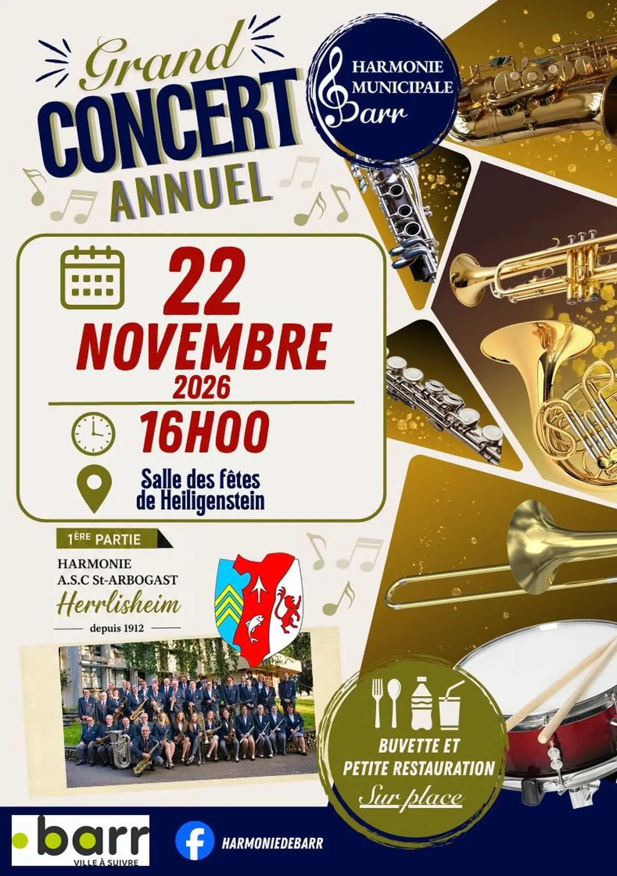 Concert annuel de l'Harmonie municipale de Barr