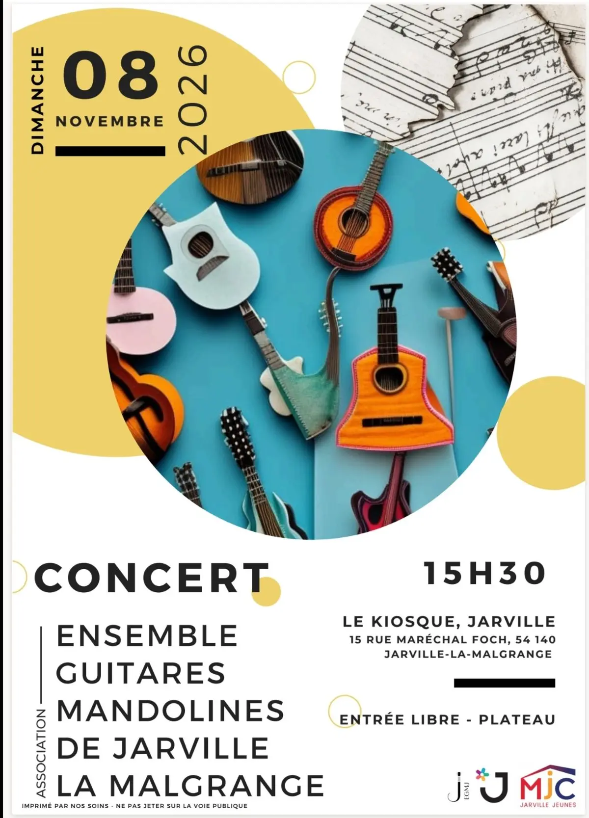 Concert Annuel de l'Ensemble Guitares Mandolines de Jarville la Malgrange